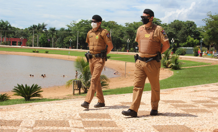 PM e Bombeiros reforçam a prevenção nas prainhas de água doce da Costa Oeste durante Verão Consciente  -  Curitiba, 05/02/2021  -  Foto: Divulgação SESP PR