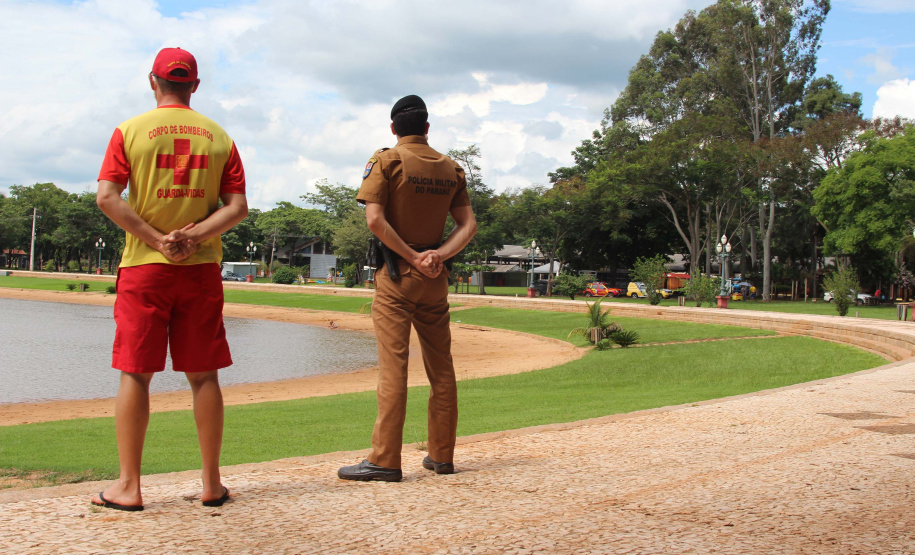 PM e Bombeiros reforçam a prevenção nas prainhas de água doce da Costa Oeste durante Verão Consciente  -  Curitiba, 05/02/2021  -  Foto: Divulgação SESP PR