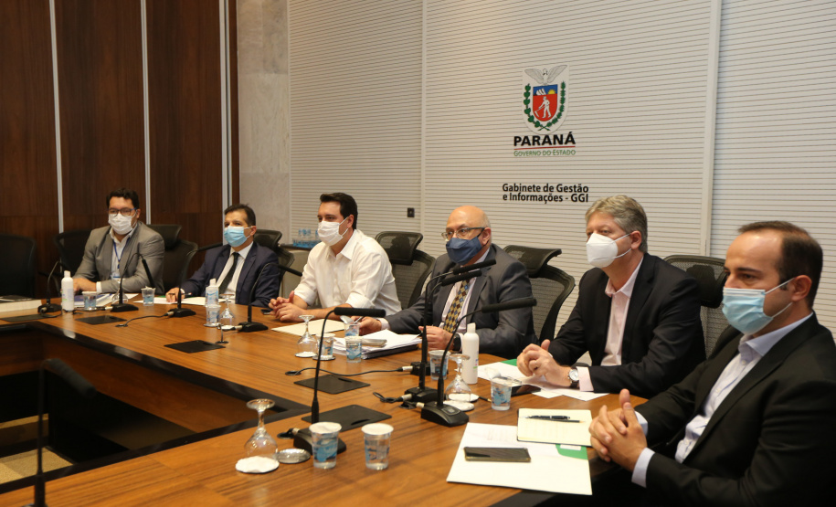 Ferroeste O governador Carlos Massa Ratinho Junior participa nesta segunda-feira (8), de reuniao sobre o projeto da Nova Ferroeste. Curitiba, 08/02/2021. Foto: Geraldo Bubniak/AEN
