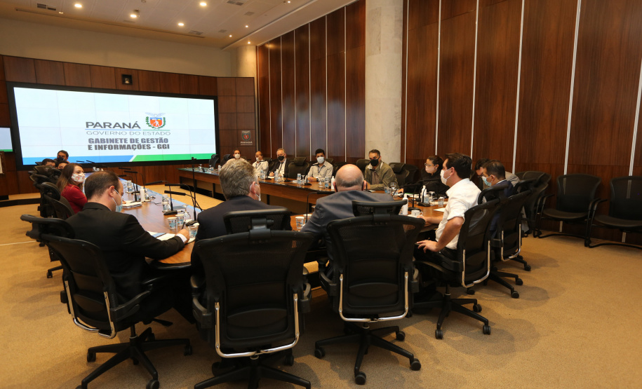 Ferroeste O governador Carlos Massa Ratinho Junior participa nesta segunda-feira (8), de reuniao sobre o projeto da Nova Ferroeste. Curitiba, 08/02/2021. Foto: Geraldo Bubniak/AEN