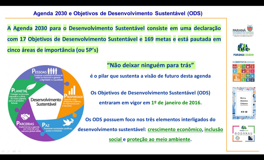 Paranacidade faz encontros para identificar relação entre ações e os ODSs  -  Foto: Divulgação Paranacidade