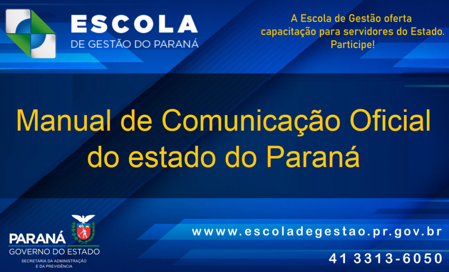 A Escola de Gestão está ofertando o curso "Manual de Comunicação Oficial do estado do Paraná".  -  Foto: Divulgação Escola de Gestão