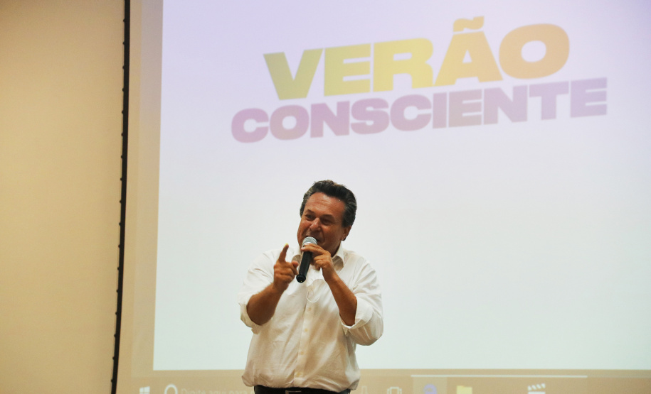 O Coordenador Estadual do Verão Consciente 2020/2021 e secretário da Segurança Pública do Paraná, coronel Romulo Marinho Soares, apresentou ao secretário da Casa Civil, Guto Silva, prefeitos do litoral e deputados estaduais, o balanço de atividades das instituições que fazem parte das ações do Estado no litoral e outras Costas do Paraná, nesta temporada. - Matinhos 10/02/2021  -  Foto:  Divulgação SESP-PR