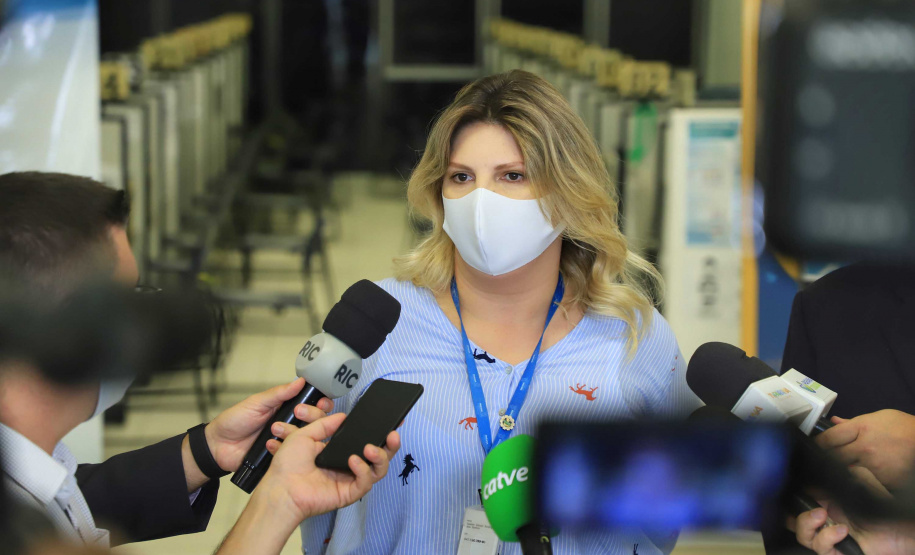 O Governo do Estado divulgou nesta segunda-feira (15) um conjunto de ações que busca ampliar a empregabilidade e a qualificação profissional dos paranaenses nos próximos meses. Na foto, a diretora do Departamento do Trabalho e Estímulo à Geração de Renda, Suelen Glinski.  -  Curitiba, 15/02/2021   -  Foto: José Fernando Ogura/AEN