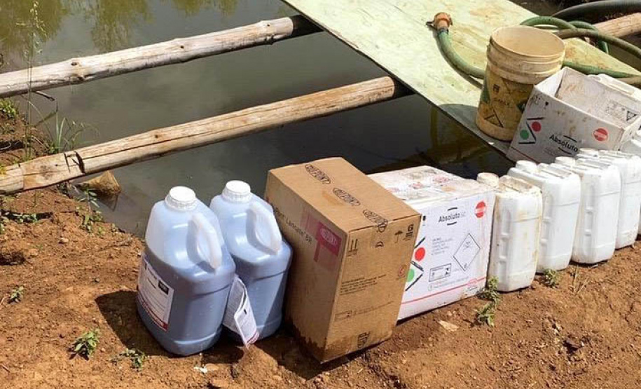 Fiscais do Escritório Regional de União da Vitória do Instituto Água e Terra (IAT) encontraram, nesta sexta-feira (19), diversas irregularidades ambientais em uma propriedade rural de General Carneiro, no extremo Sul do Paraná.  General Carneiro, 19/02/2021  -  Foto: Divulgação SEDEST/IAT