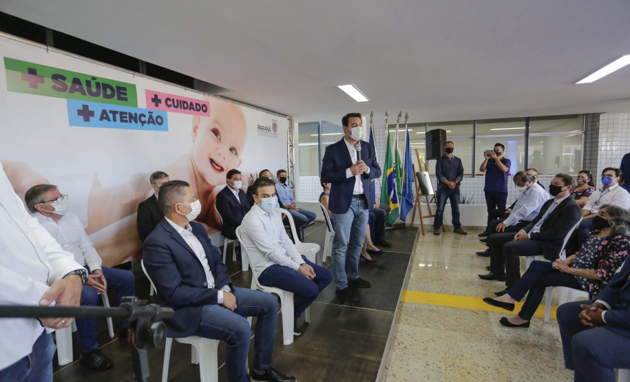 O governador Carlos Massa Ratinho participou nesta segunda-feira (22) da cerimônia de entrega da ampliação de nova ala do Hospital Universitário de Ponta Grossa. - Ponta Grossa, 22/02/20221  -  Foto: Jonathan Campos/AEN