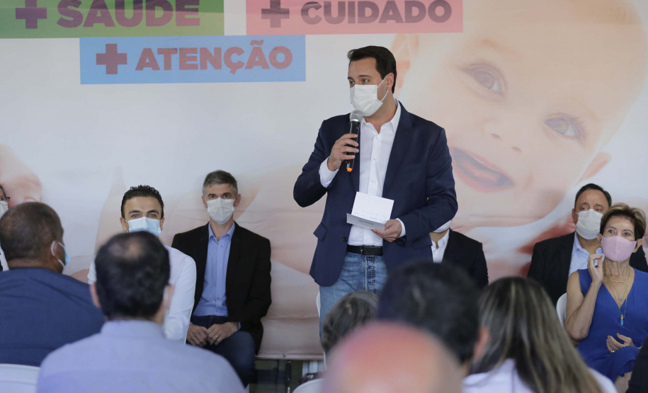 O governador Carlos Massa Ratinho participou nesta segunda-feira (22) da cerimônia de entrega da ampliação de nova ala do Hospital Universitário de Ponta Grossa. - Ponta Grossa, 22/02/20221  -  Foto: Jonathan Campos/AEN
