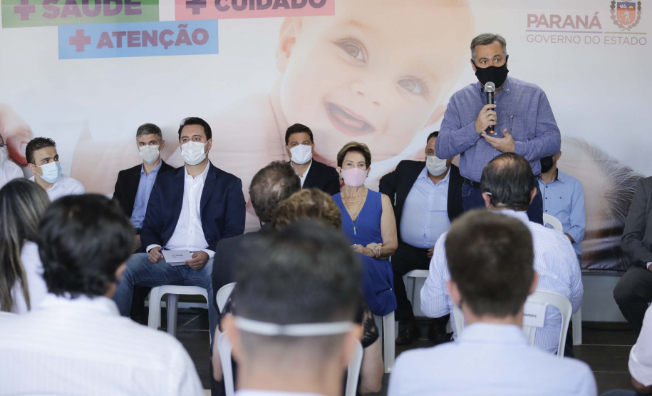 O governador Carlos Massa Ratinho participou nesta segunda-feira (22) da cerimônia de entrega da ampliação de nova ala do Hospital Universitário de Ponta Grossa. - Ponta Grossa, 22/02/20221  -  Foto: Jonathan Campos/AEN