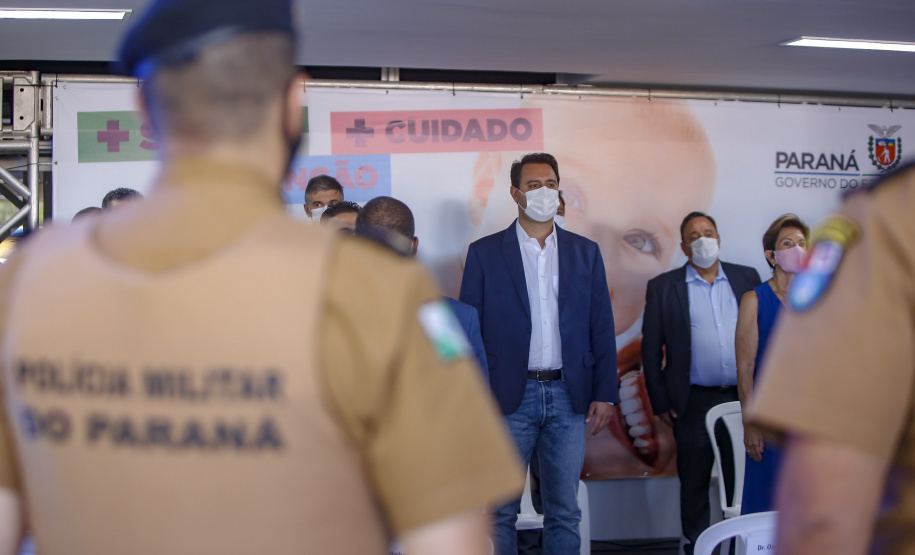 O governador Carlos Massa Ratinho participou nesta segunda-feira (22) da cerimônia de entrega da ampliação de nova ala  do Hospital Universitário de Ponta Grossa.  -  Ponta Grossa, 22/02/20221  -  Foto: Gilson Abreu/AEN