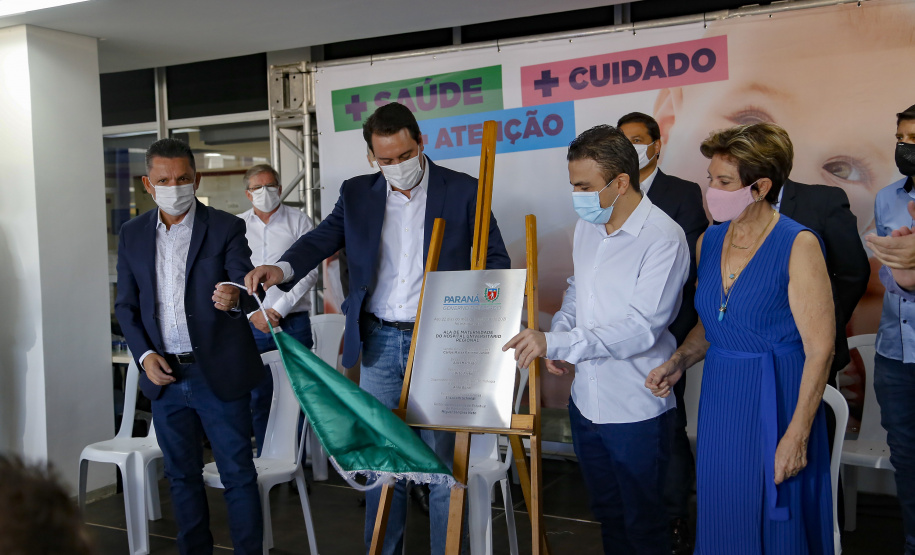 O governador Carlos Massa Ratinho participou nesta segunda-feira (22) da cerimônia de entrega da ampliação de nova ala  do Hospital Universitário de Ponta Grossa.  -  Ponta Grossa, 22/02/20221  -  Foto: Gilson Abreu/AEN