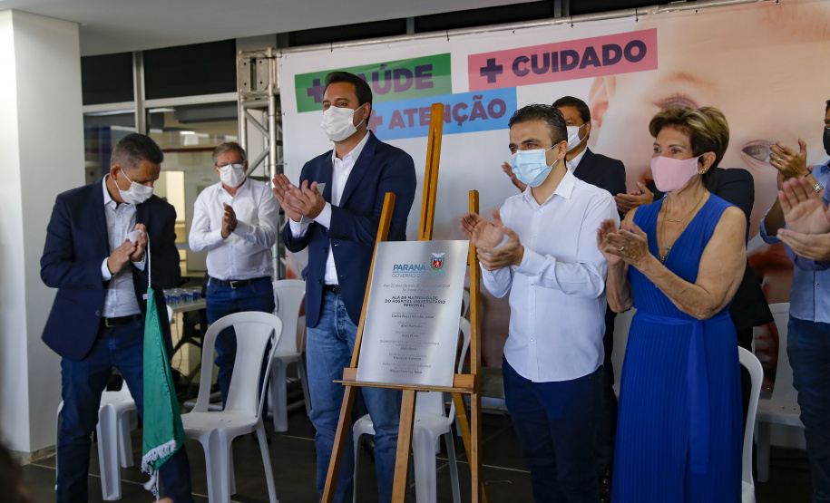 O governador Carlos Massa Ratinho participou nesta segunda-feira (22) da cerimônia de entrega da ampliação de nova ala  do Hospital Universitário de Ponta Grossa.  -  Ponta Grossa, 22/02/20221  -  Foto: Gilson Abreu/AEN