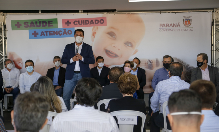 O governador Carlos Massa Ratinho participou nesta segunda-feira (22) da cerimônia de entrega da ampliação de nova ala  do Hospital Universitário de Ponta Grossa.  -  Ponta Grossa, 22/02/20221  -  Foto: Gilson Abreu/AEN