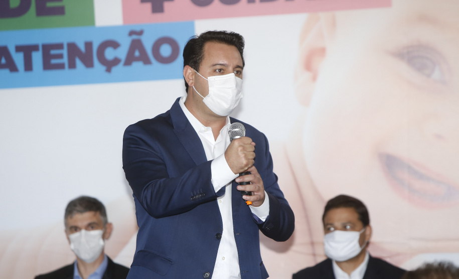 O governador Carlos Massa Ratinho participou nesta segunda-feira (22) da cerimônia de entrega da ampliação de nova ala  do Hospital Universitário de Ponta Grossa.  -  Ponta Grossa, 22/02/20221  -  Foto: Gilson Abreu/AEN