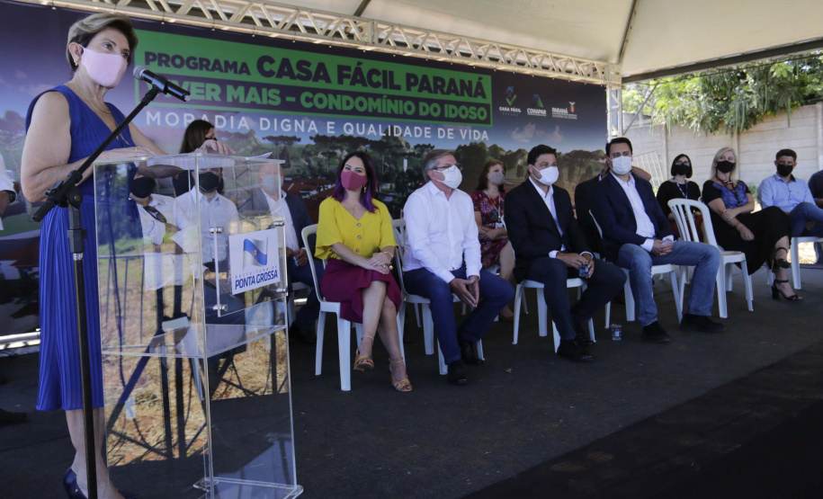 O governador Carlos Massa Ratinho Junior autorizou nesta segunda-feira (22) a ordem de serviço para a construção de um Condomínio do Idoso em Ponta Grossa, nos Campos Gerais.  -  Ponta Grossa, 22/02/2021  -  Foto: Jonathan Campos/AEN