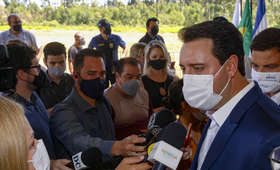 O governador Carlos Massa Ratinho Junior autorizou nesta segunda-feira (22) a ordem de serviço para a construção de um Condomínio do Idoso em Ponta Grossa, nos Campos Gerais. - Ponta Grossa, 22/02/2021  -  Foto: Gilson Abreu/AEN