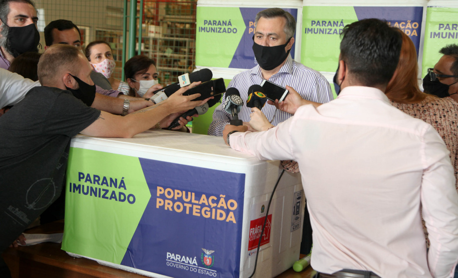 Governo do Paraná Recebe Mais 102.500 Deses da Vacina do Covid-19. Foto: Ari Dias/AEN