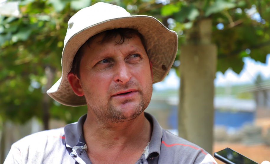 Produtor de uvas Renato Sandi. Bituruna - 02-2021