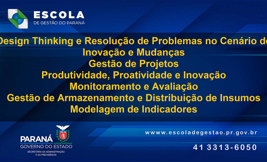 A Escola de Gestão do Paraná está com inscrições abertas em 06 (seis) cursos na modalidade on-line. Curitiba, 26/02/2021  -  Foto: Escola de Gestão