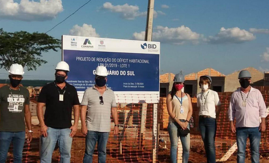 Cohapar obras Centenário do Sul  -  Foto: Divulgação Cohapar