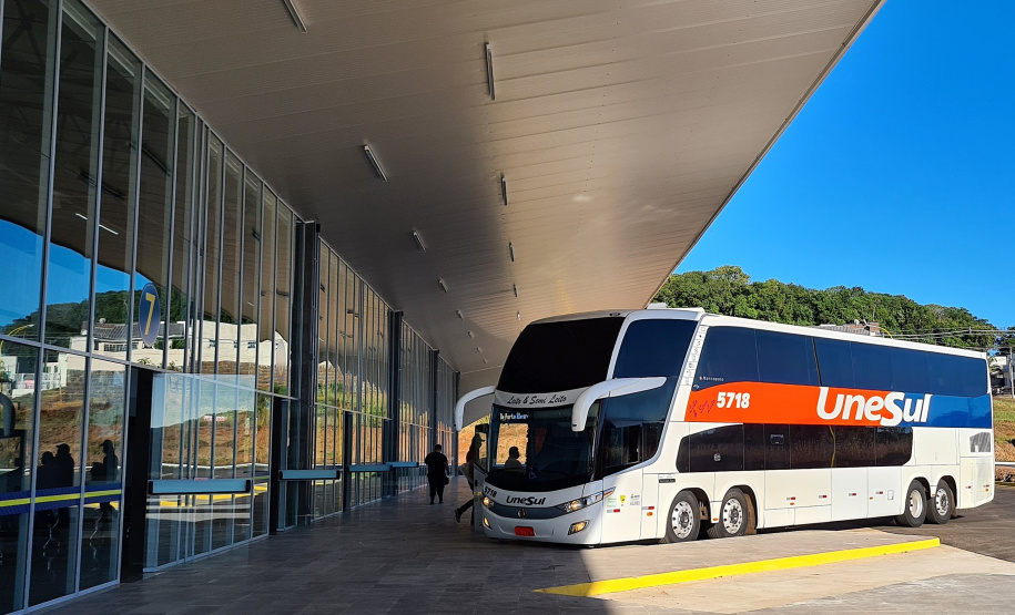 A nova rodoviária de Francisco Beltrão, no Sudoeste do Paraná, começou a funcionar oficialmente no último domingo (28). Foto: Gelson Corazza/Prefeitura de Francisco Beltrão