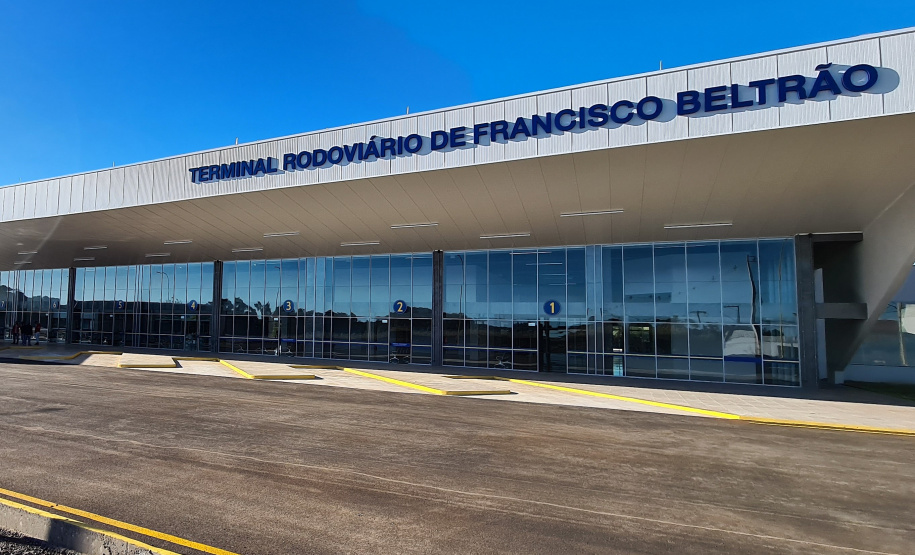 A nova rodoviária de Francisco Beltrão, no Sudoeste do Paraná, começou a funcionar oficialmente no último domingo (28). Foto: Gelson Corazza/Prefeitura de Francisco Beltrão
