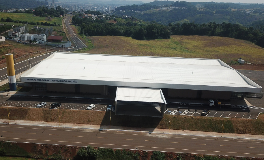 A nova rodoviária de Francisco Beltrão, no Sudoeste do Paraná, começou a funcionar oficialmente no último domingo (28). Foto: Gelson Corazza/Prefeitura de Francisco Beltrão