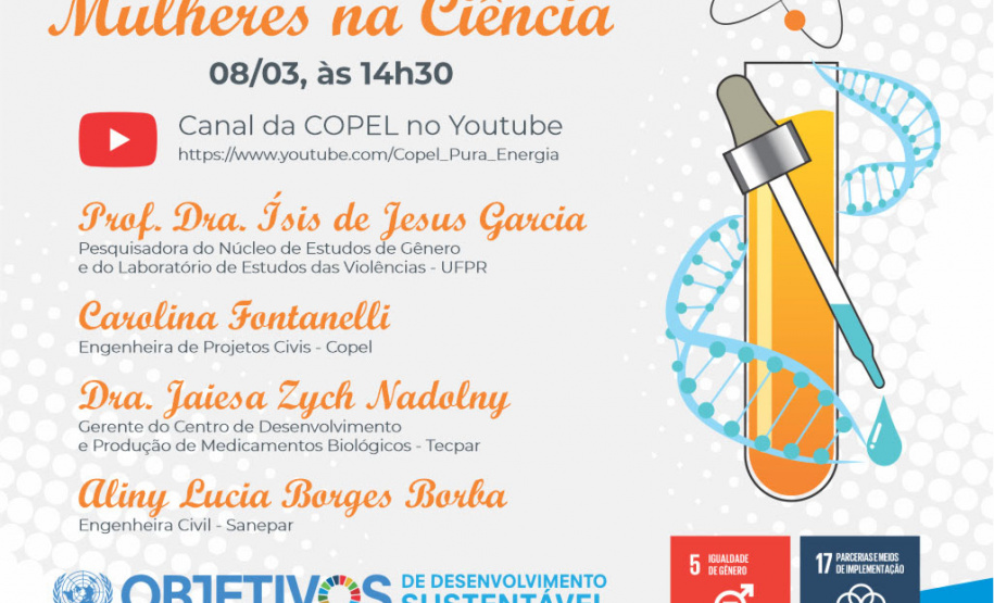 Evento online debate participação das mulheres na ciência - Foto: Divulgação Copel