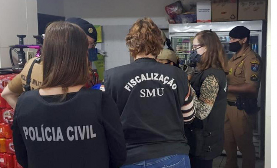 Em seis dias, mais de 3,5 mil estabelecimentos são fiscalizados e 281 presas no Paraná. Curitiba, 05/03/2021 - Foto: Divulgação SESP-PR