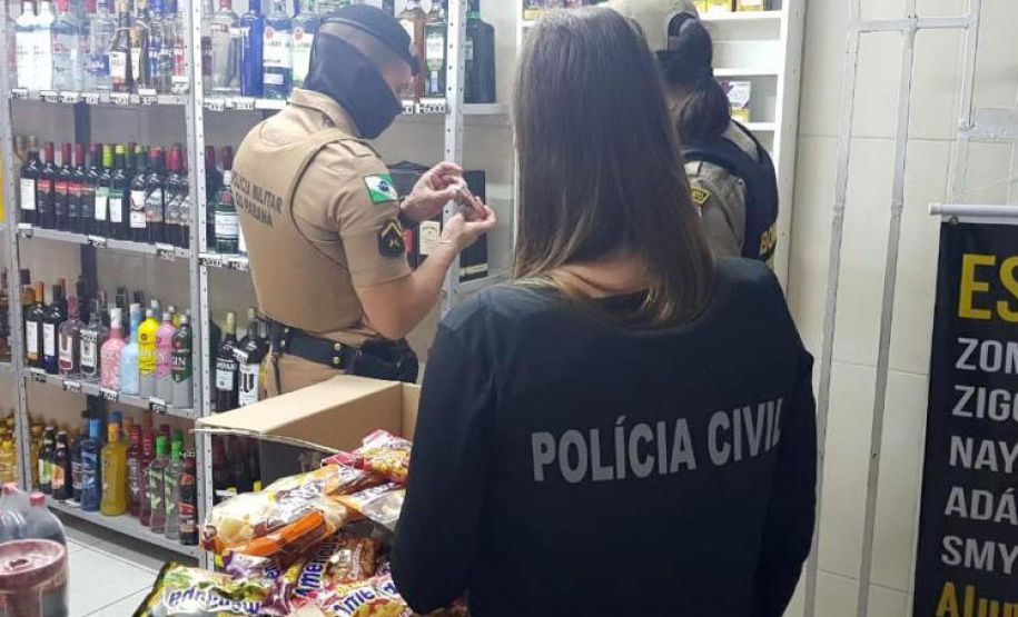 Em seis dias, mais de 3,5 mil estabelecimentos são fiscalizados e 281 presas no Paraná. Curitiba, 05/03/2021 - Foto: Divulgação SESP-PR