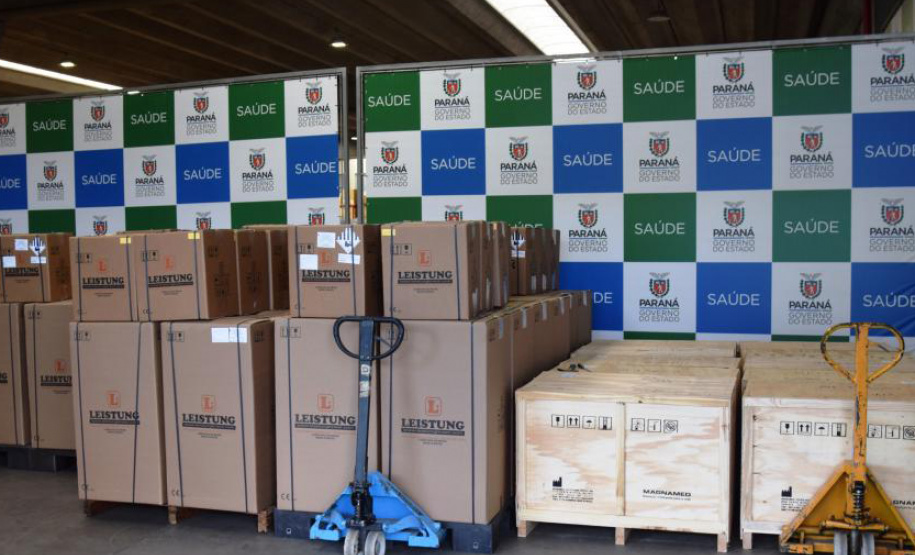 Sesa recebe 37 ventiladores doados pelo Sistema Ocepar. Foto: Américo Antonio/SESA