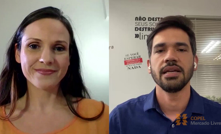 Copel Mercado Livre lança programa de entrevista sobre temas do setor. Na foto, a jornalista Ligia Martoni, da Coordenação de Comunicação da Copel, recebe um convidado da Copel Mercado Livre ou parceiros das subsidiárias da Companhia para um bate-papo virtual. - Curitiba, 09/03/2021 - Foto: Divulgação Copel