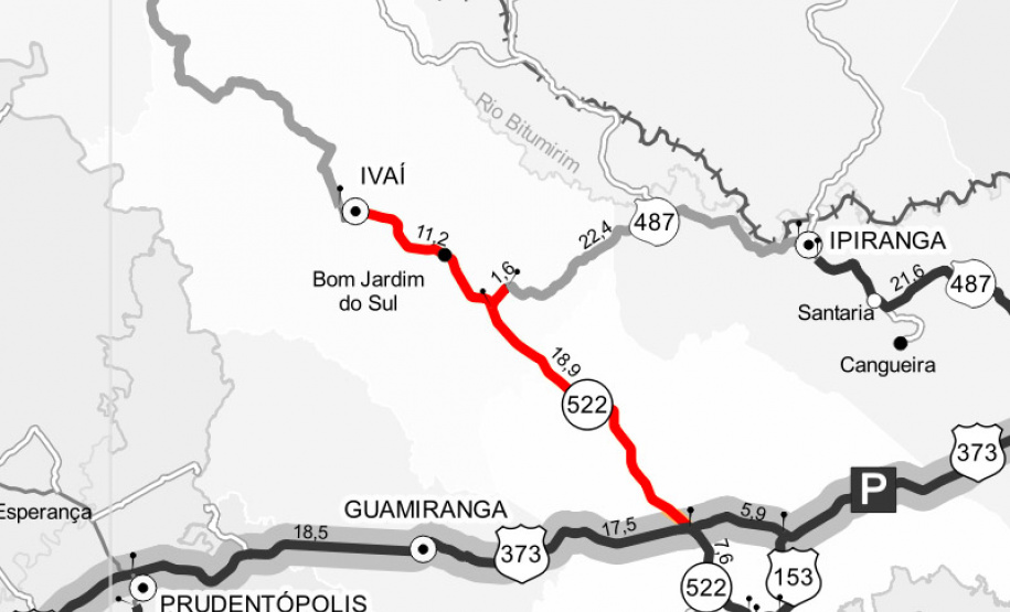O Departamento de Estradas de Rodagem do Paraná (DER/PR) está realizando melhorias na PRC-487, trecho estadual da Estrada Boiadeira, e na PR-522, rodovias que ligam o município de Ivaí à BR-373, na região dos Campos Gerais. - Curitiba, 11/03/2021 - Foto_ Divulgação DER-PR