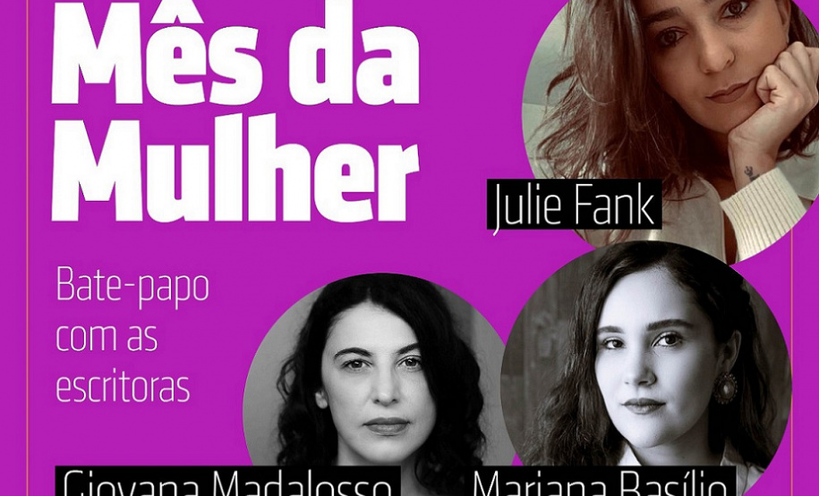 A Biblioteca Pública do Paraná promove nesta quarta-feira (17) um bate-papo online e ao vivo com as escritoras Giovana Madalosso, Julie Fank e Mariana Basílio. Elas discutem a participação feminina na literatura -  Curitiba, 12/03/2021  -  Foto: Divulgação BPP