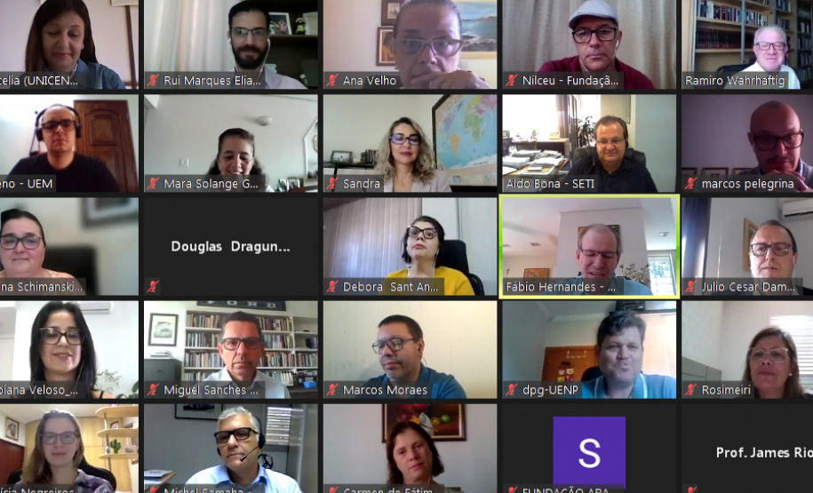 lançamento da chamada Pró-Extensão no valor de R$ 1,5 milhão. - Curitiba, 15/03/2021 - Foto: Divulgação Fundação Araucária