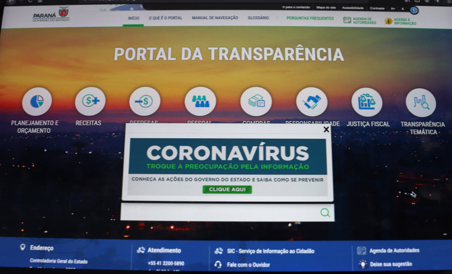 Portal Transparencia - Foto: Geraldo Bubniak/AEN