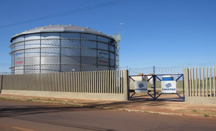 A Sanepar colocou em operação o mais novo reservatório de água de Cascavel, com capacidade de dois milhões de litros de água.  - Cascavel - 16/03/2021  -  Foto: Divulgação Cascavel