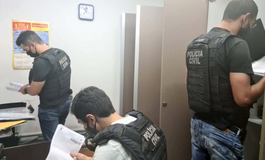 Mais de 710 policiais civis, auditores das receitas e peritos desmantelaram um esquema bilionário de sonegação nos estados do Paraná, Minas Gerais, São Paulo e Espírito Santo, nesta terça-feira (16).  Foto:SESP