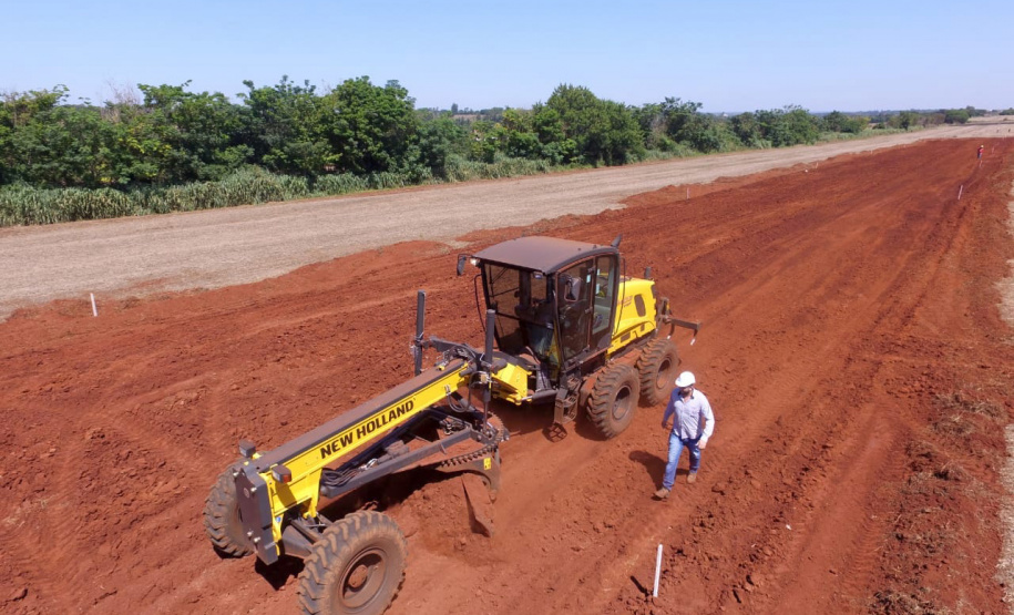 Obras da Perimetral Leste de Foz do Iguaçu avançam em três pontos do projeto. Foto:DER