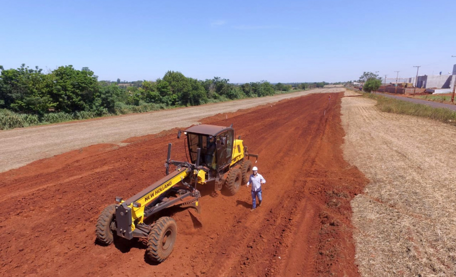 Obras da Perimetral Leste de Foz do Iguaçu avançam em três pontos do projeto. Foto:DER