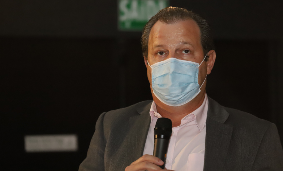 Vale do Genoma O Governo do Paraná lanca o Vale do Genoma, um polo de startups voltado para saúde e genética. Pioneiro no Brasil e no mundo, o projeto será instalado em Guarapuava, no Centro-Sul do Estado. Na foto, superintendente de Ciência, Tecnologia e Ensino Superior do Paraná, Aldo Bona. 18/03/21 - Foto: Geraldo Bubniak/AEN