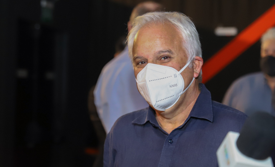 Vale do Genoma O Governo do Paraná lanca o Vale do Genoma, um polo de startups voltado para saúde e genética. Pioneiro no Brasil e no mundo, o projeto será instalado em Guarapuava, no Centro-Sul do Estado. Na foto o prefeito de Guarapuava, Celso Goes. 18/03/21 - Foto: Geraldo Bubniak/AEN