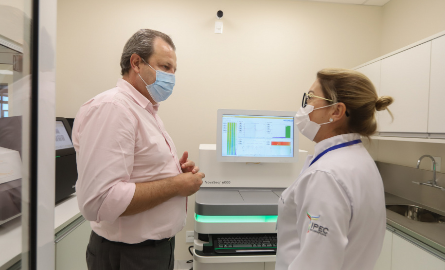 Vale do Genoma O Governo do Paraná lanca o Vale do Genoma, um polo de startups voltado para saúde e genética. Pioneiro no Brasil e no mundo, o projeto será instalado em Guarapuava, no Centro-Sul do Estado. Visita ao IPEC - Instituto para Pesquisa do Cancer. 18/03/21 - Foto: Geraldo Bubniak/AEN