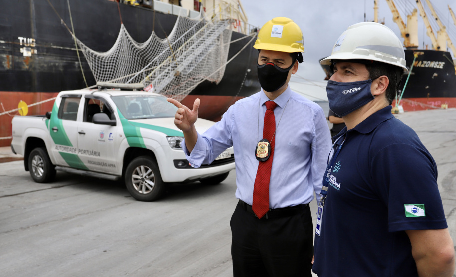 A Portos do Paraná compartilha com a Polícia Federal os dados obtidos nos 27 programas de monitoramentos ambientais. As informações colaboram com a operação ?30 Days at Sea 3.0? (30 Dias no Mar) da International Criminal Police Organization - INTERPOL. A ação envolve cerca de 60 países e tem como foco principal o combate à poluição marítima. - Curitiba, 19/03/2021 - Foto: Claudio Neves/Portos do Paraná