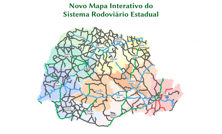O Departamento de Estradas de Rodagem do Paraná (DER/PR), em parceria com a Companhia de Tecnologia da Informação e Comunicação do Paraná (Celepar), está lançando o Mapa Interativo do Sistema Rodoviário Estadual, o GeoDER. - Foto: Divulgação DER