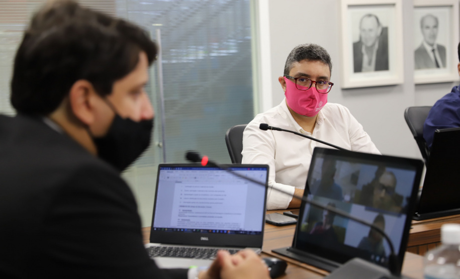 As reuniões do Conselho de Autoridade Portuária do Porto de Paranaguá foram retomadas neste mês de março. O órgão consultivo é formado por representantes do poder público, classe trabalhadora e empresarial. -  Paranaguá, 22/03/2021  -  Foto: Claudio Neves/Portos do Paraná