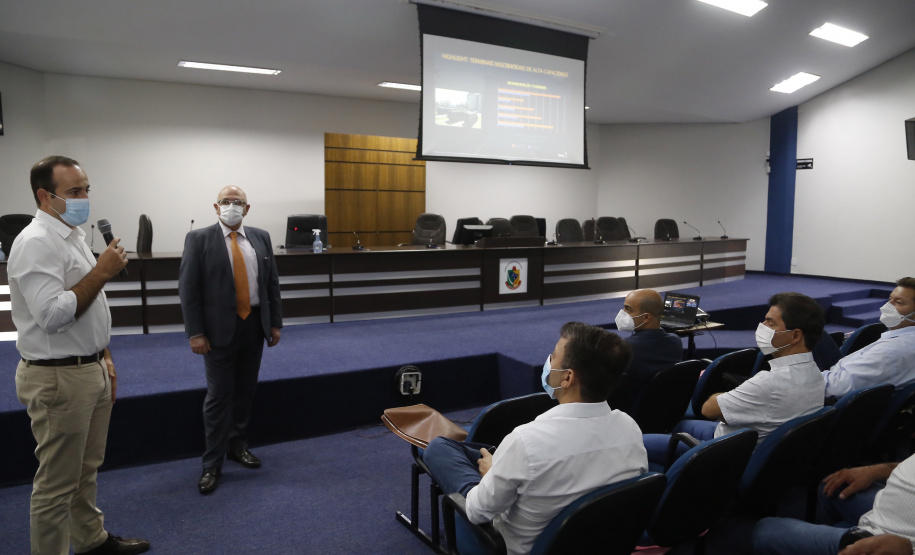Reunião do grupo técnico do Paraná com o Prefeito de Maracaju Marcos Calderan
Foto Gilson Abreu/AEN