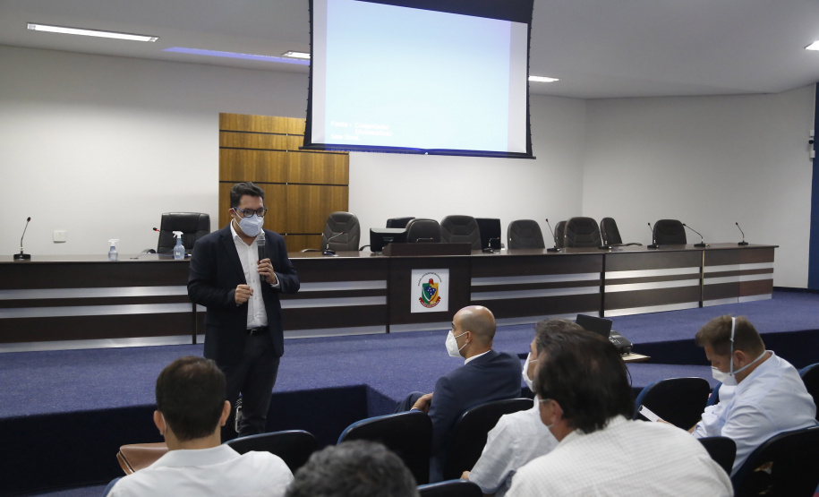 Reunião do grupo técnico do Paraná com o Prefeito de Maracaju Marcos Calderan
Foto Gilson Abreu/AEN