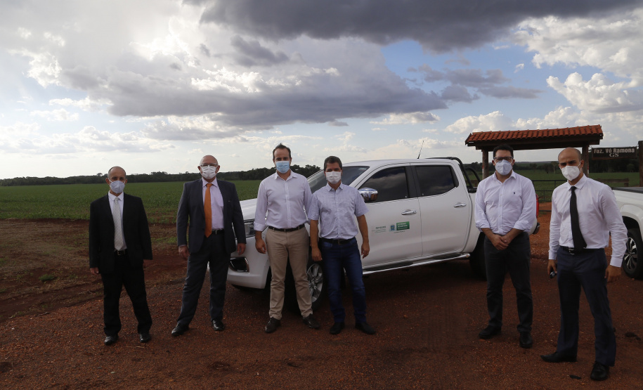 Visita do grupo técnico ao ponto de ligação da nova Ferroeste com a malha oeste.
Foto Gilson Abreu/AEN