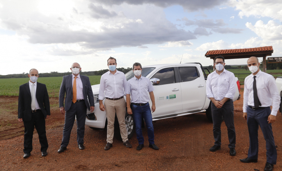 Visita do grupo técnico ao ponto de ligação da nova Ferroeste com a malha oeste.
Foto Gilson Abreu/AEN