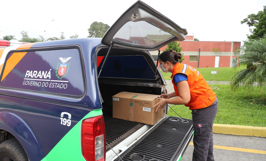 Entrega Mondelez A Mondelez Brasil faz a entrega de Kits Covid e de mascaras de proteçao para a Defesa Civil 24/03/2021 - Foto: Geraldo Bubniak/AEN